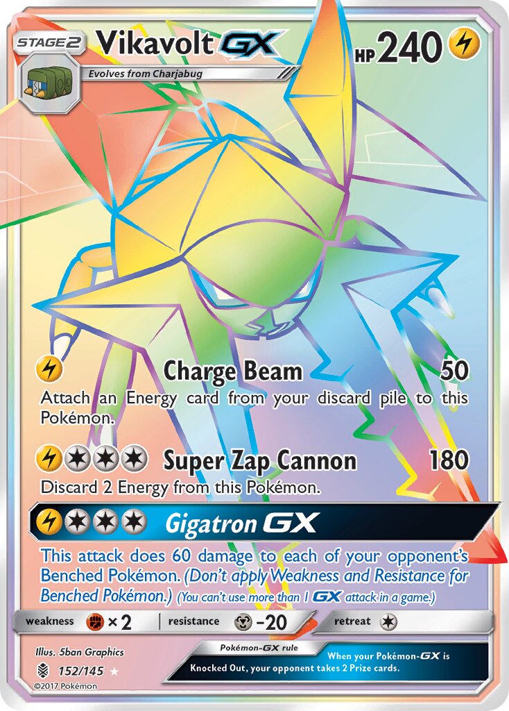 Vikavolt-GX 152/168 — Guardians Rising (English Pokémon TCG card)