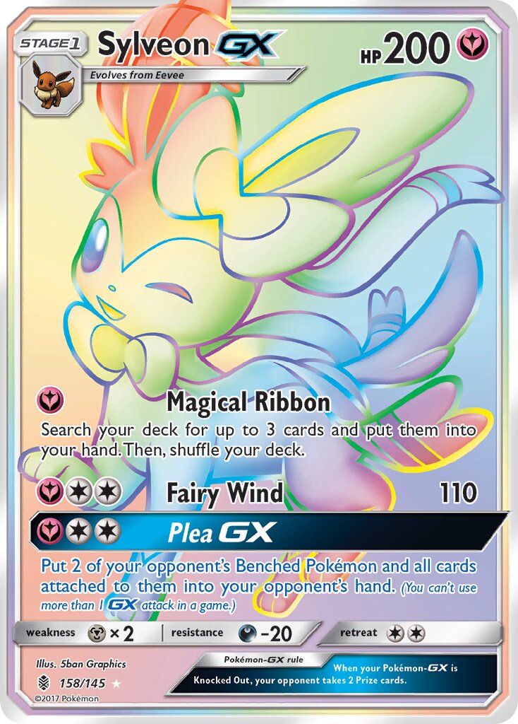 Sylveon-GX 158/168 — Guardians Rising (English Pokémon TCG card)