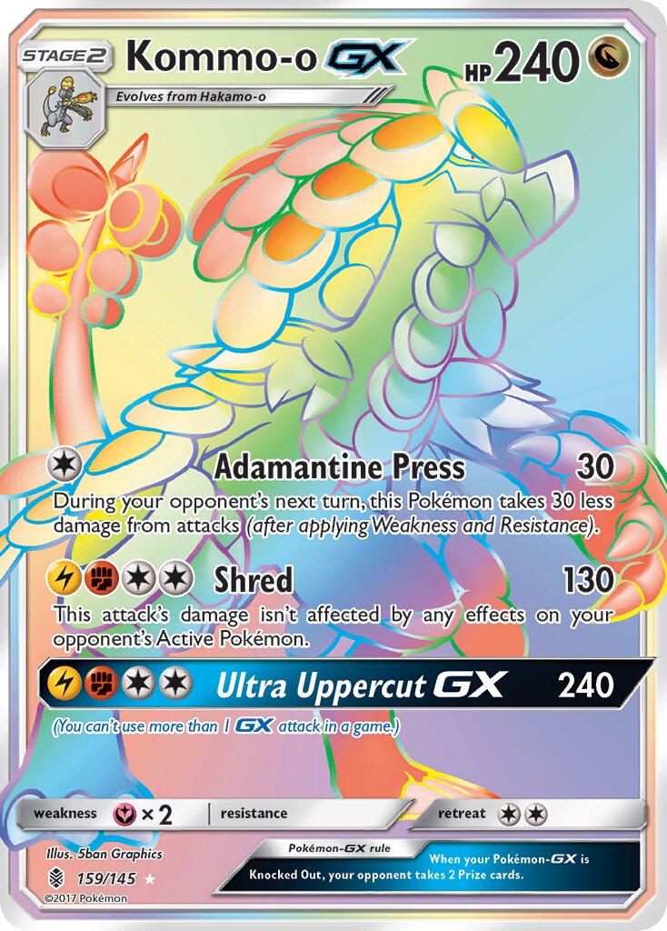 Kommo-o-GX 159/168 — Guardians Rising (English Pokémon TCG card)