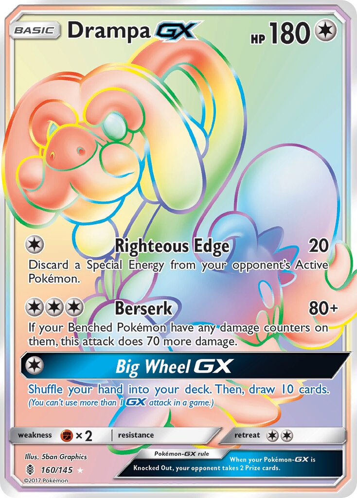 Drampa-GX 160/168 — Guardians Rising (English Pokémon TCG card)