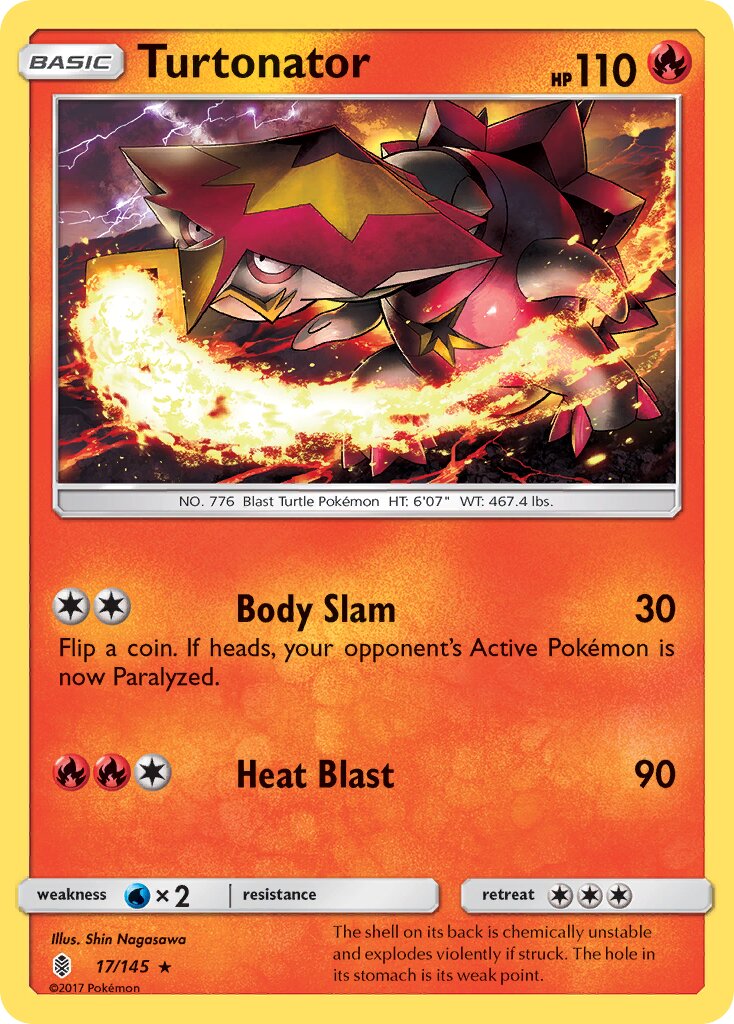 Turtonator 017/168 — Guardians Rising (English Pokémon TCG card)
