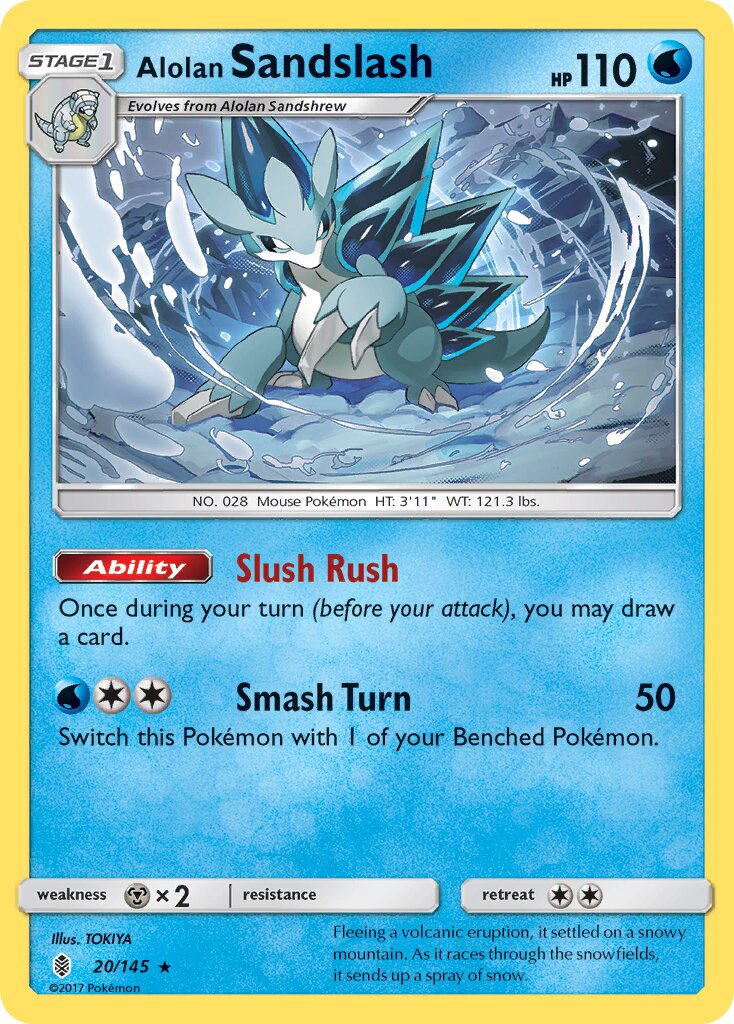 Alolan Sandslash 020/168 — Guardians Rising (English Pokémon TCG card)
