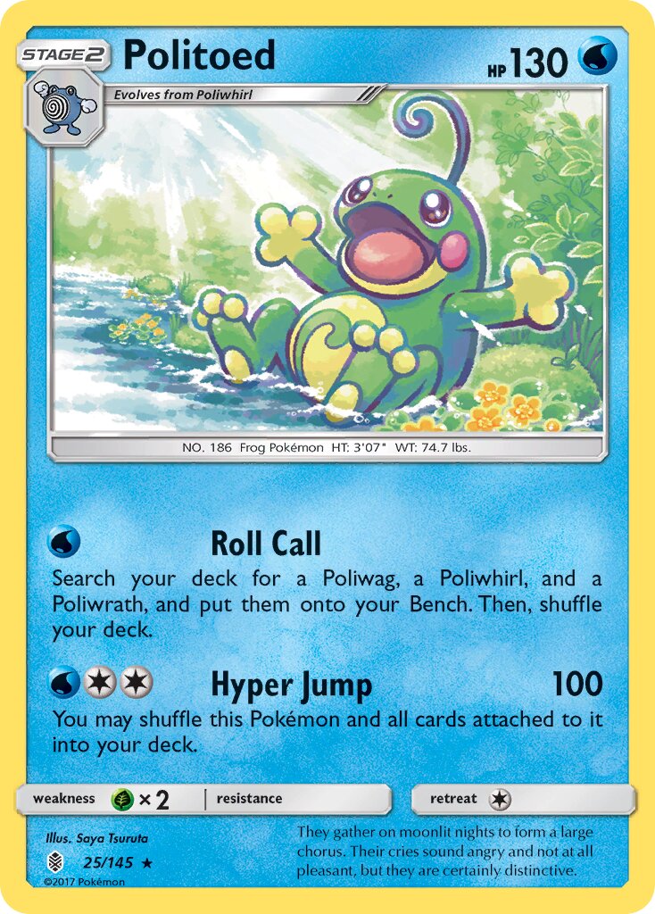 Politoed 025/168 — Guardians Rising (English Pokémon TCG card)