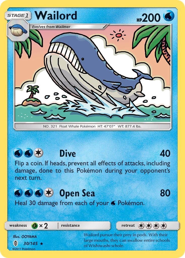 Wailord 030/168 — Guardians Rising (English Pokémon TCG card)