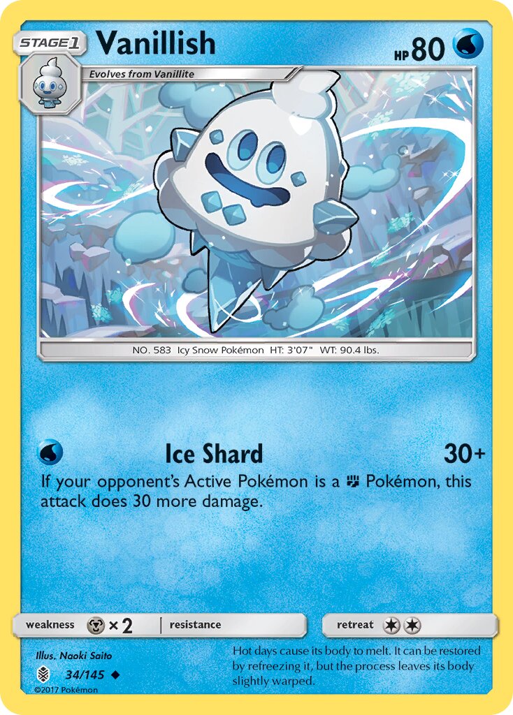 Vanillish 034/168 — Guardians Rising (English Pokémon TCG card)