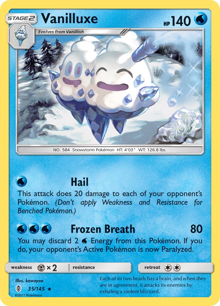 Vanilluxe 035/168 — Guardians Rising (English Pokémon TCG card)