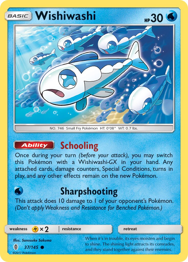 Wishiwashi 037/168 — Guardians Rising (English Pokémon TCG card)