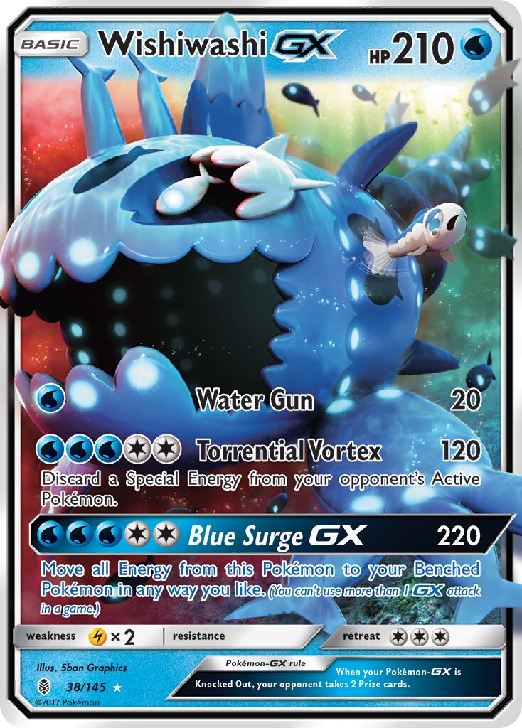 Wishiwashi-GX 038/168 — Guardians Rising (English Pokémon TCG card)