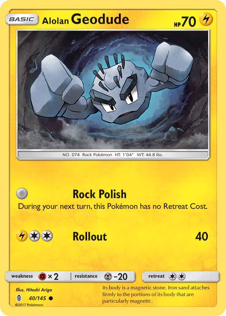 Alolan Geodude 040/168 — Guardians Rising (English Pokémon TCG card)