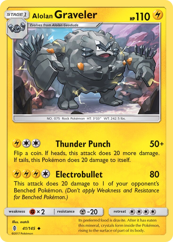 Alolan Graveler 041/168 — Guardians Rising (English Pokémon TCG card)