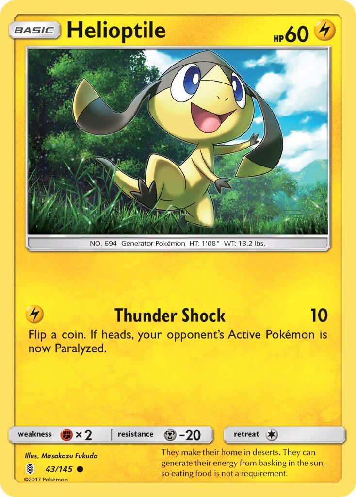 Helioptile 043/168 — Guardians Rising (English Pokémon TCG card)