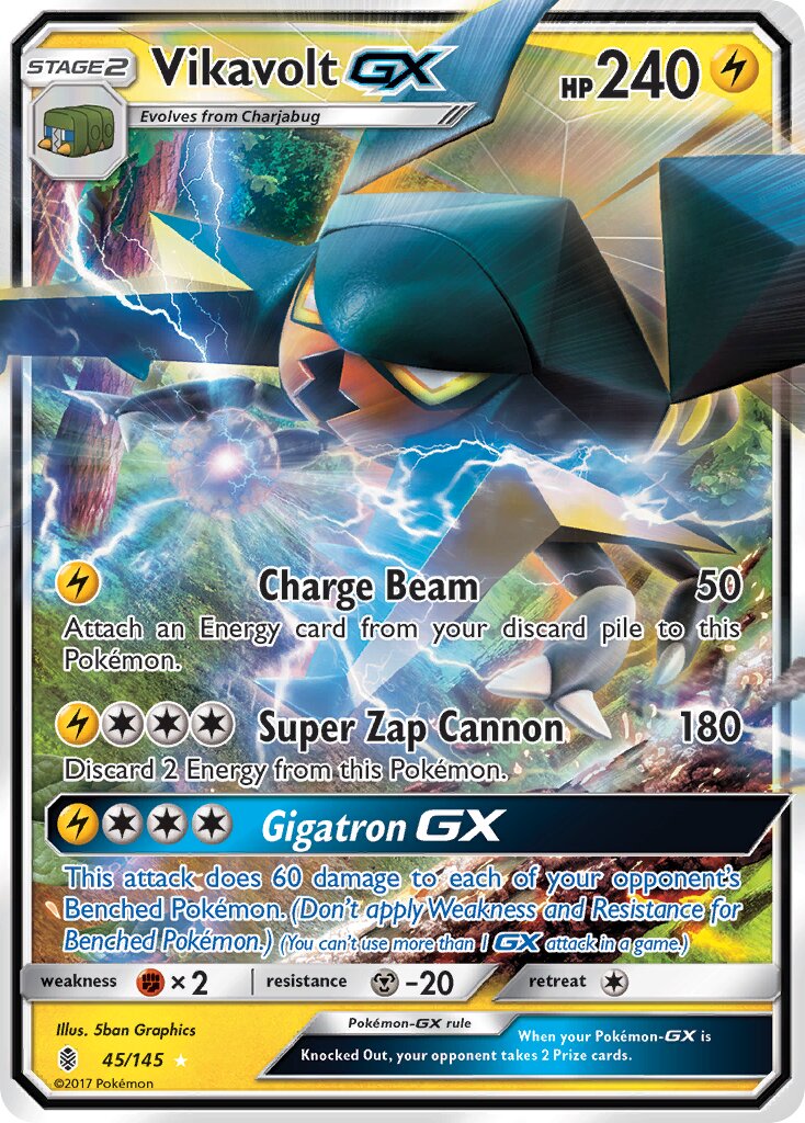 Vikavolt-GX 045/168 — Guardians Rising (English Pokémon TCG card)