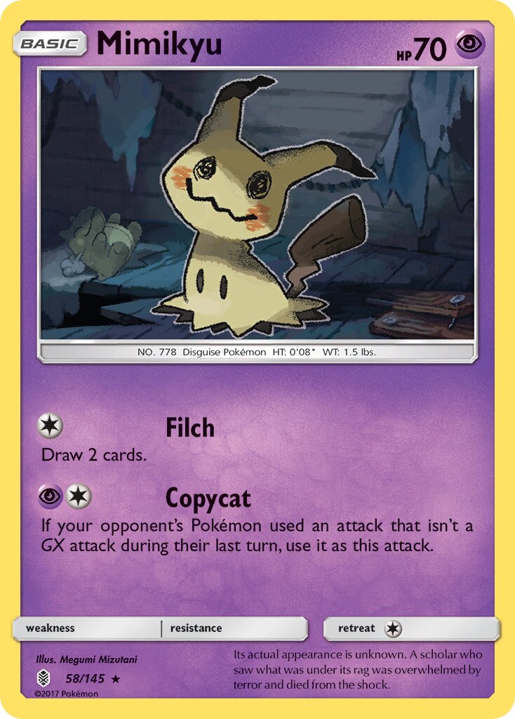 Mimikyu 058/168 — Guardians Rising (English Pokémon TCG card)