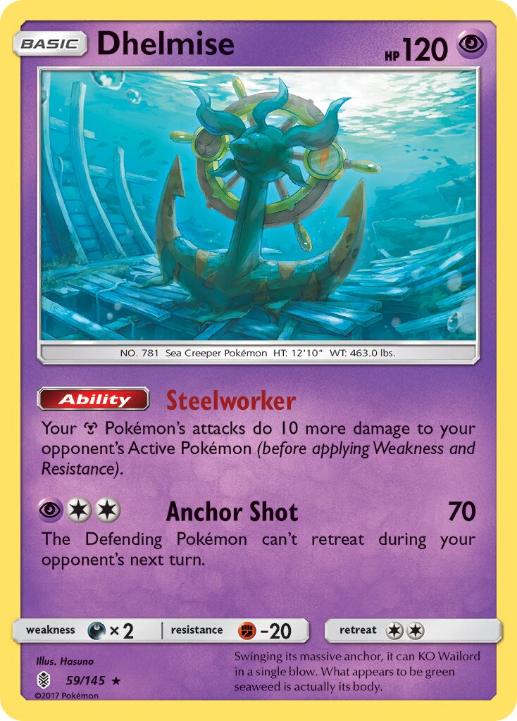 Dhelmise 059/168 — Guardians Rising (English Pokémon TCG card)