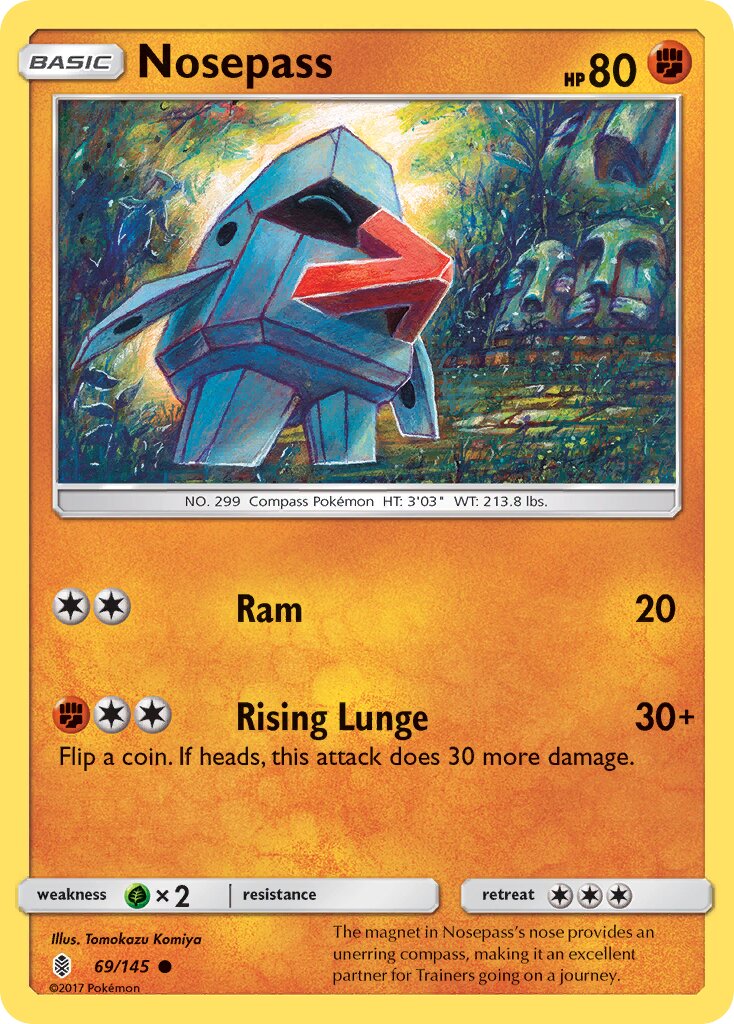 Nosepass 069/168 — Guardians Rising (English Pokémon TCG card)