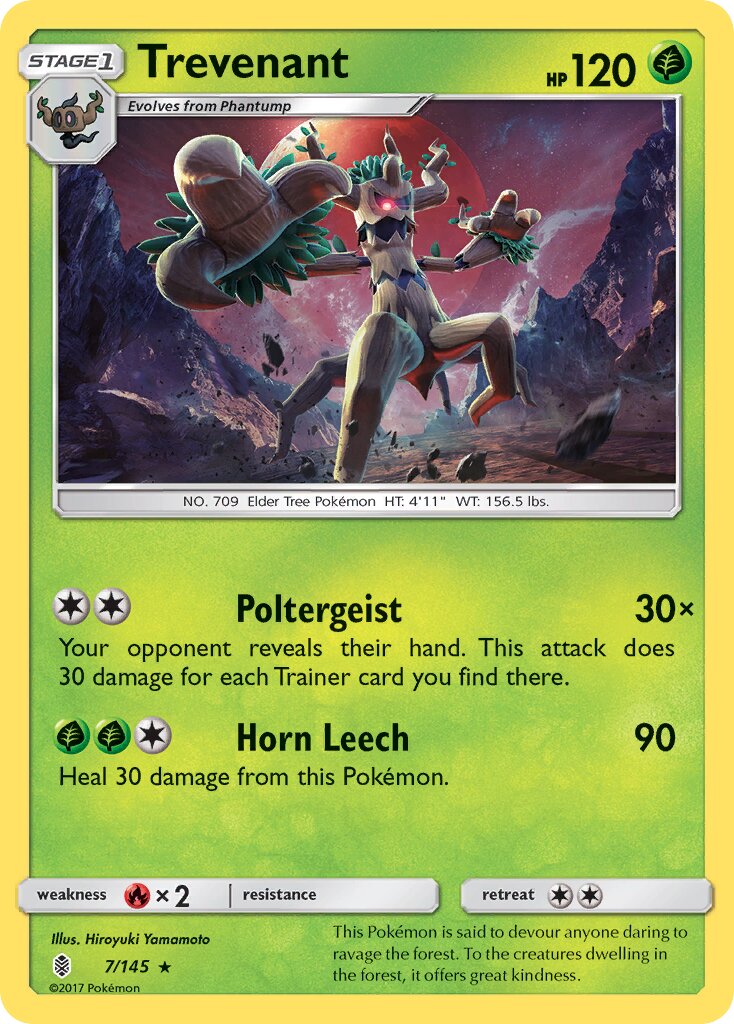 Trevenant 007/168 — Guardians Rising (English Pokémon TCG card)