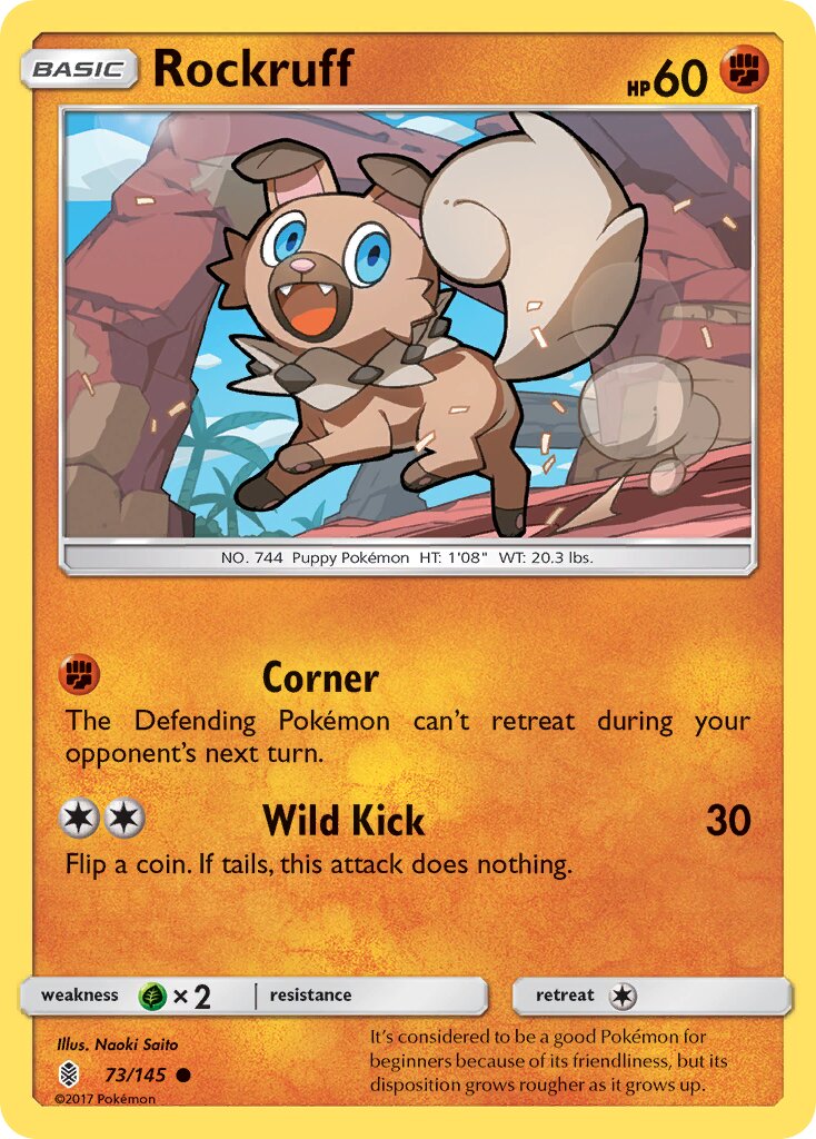 Rockruff 073/168 — Guardians Rising (English Pokémon TCG card)