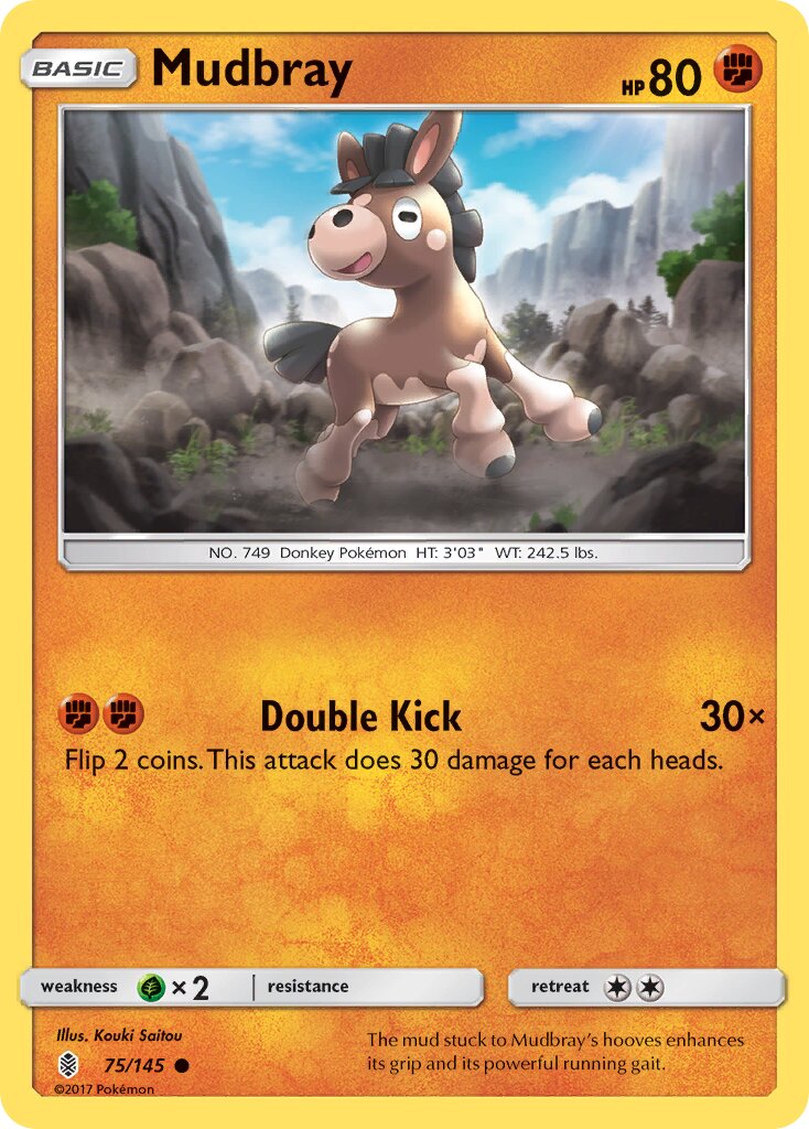 Mudbray 075/168 — Guardians Rising (English Pokémon TCG card)