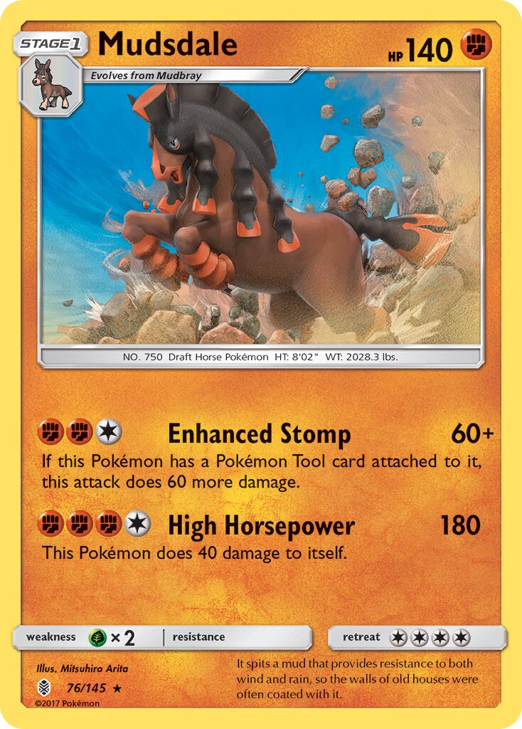Mudsdale 076/168 — Guardians Rising (English Pokémon TCG card)