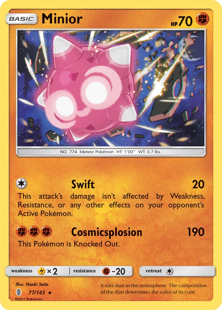 Minior 077/168 — Guardians Rising (English Pokémon TCG card)