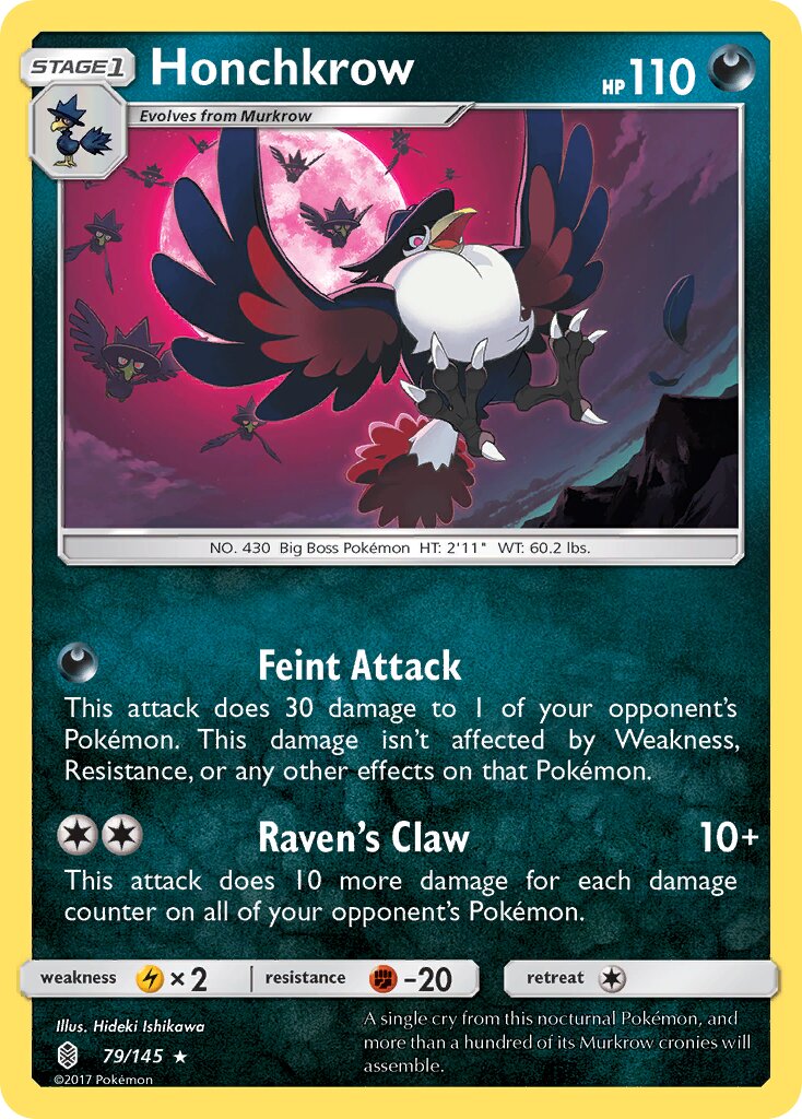 Honchkrow 079/168 — Guardians Rising (English Pokémon TCG card)