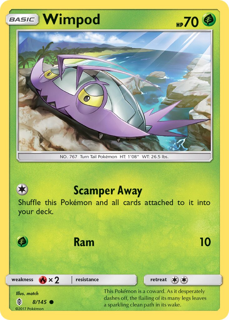 Wimpod 008/168 — Guardians Rising (English Pokémon TCG card)