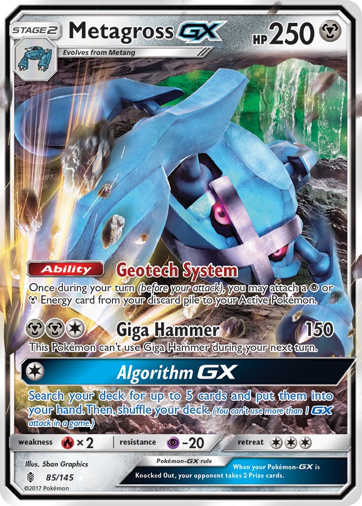 Metagross-GX 085/168 — Guardians Rising (English Pokémon TCG card)