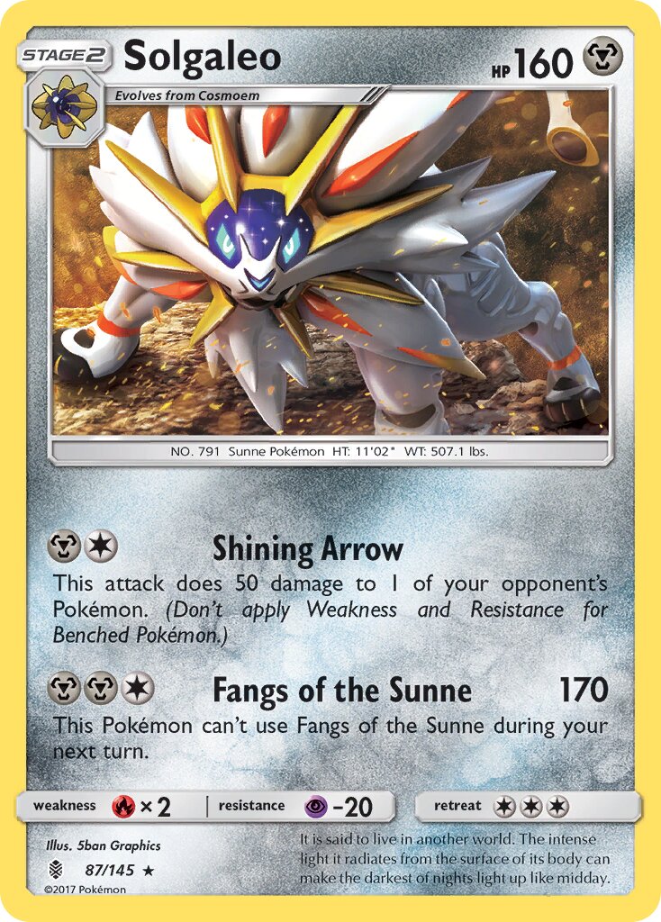 Solgaleo 087/168 — Guardians Rising (English Pokémon TCG card)