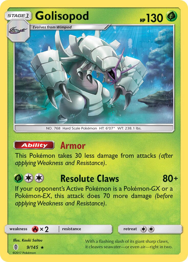 Golisopod 009/168 — Guardians Rising (English Pokémon TCG card)