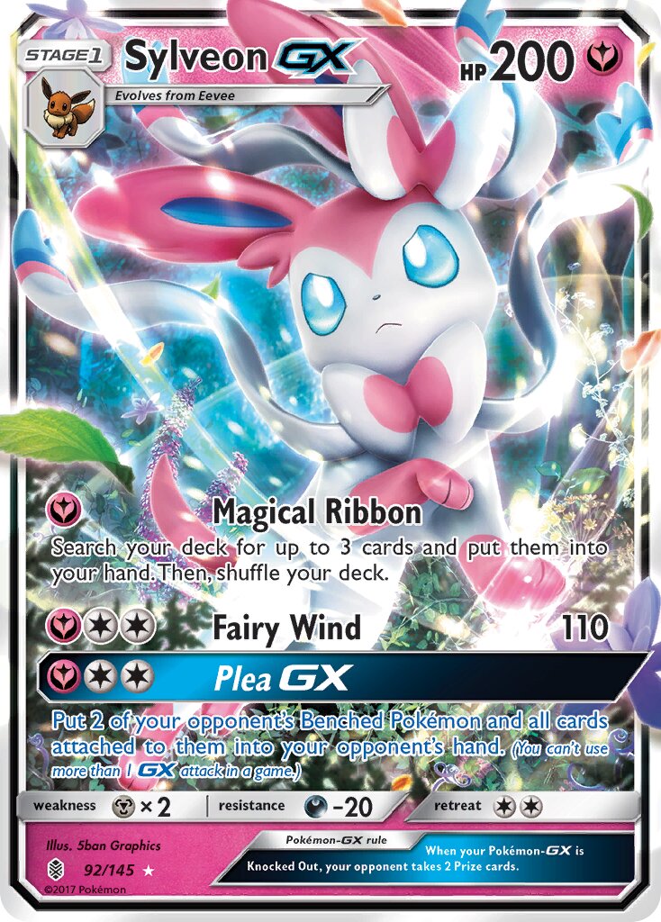 Sylveon-GX 092/168 — Guardians Rising (English Pokémon TCG card)
