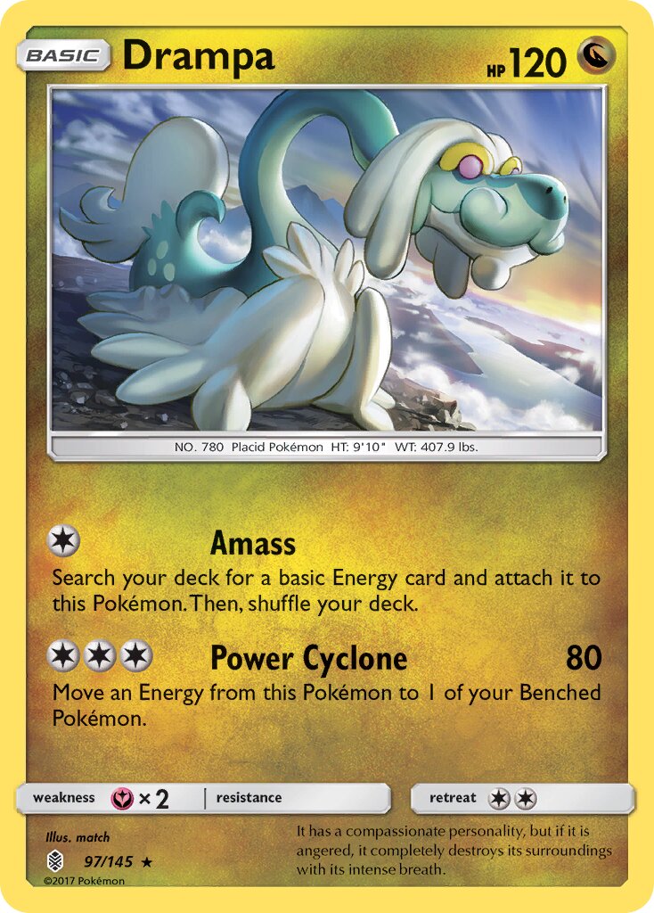 Drampa 097/168 — Guardians Rising (English Pokémon TCG card)