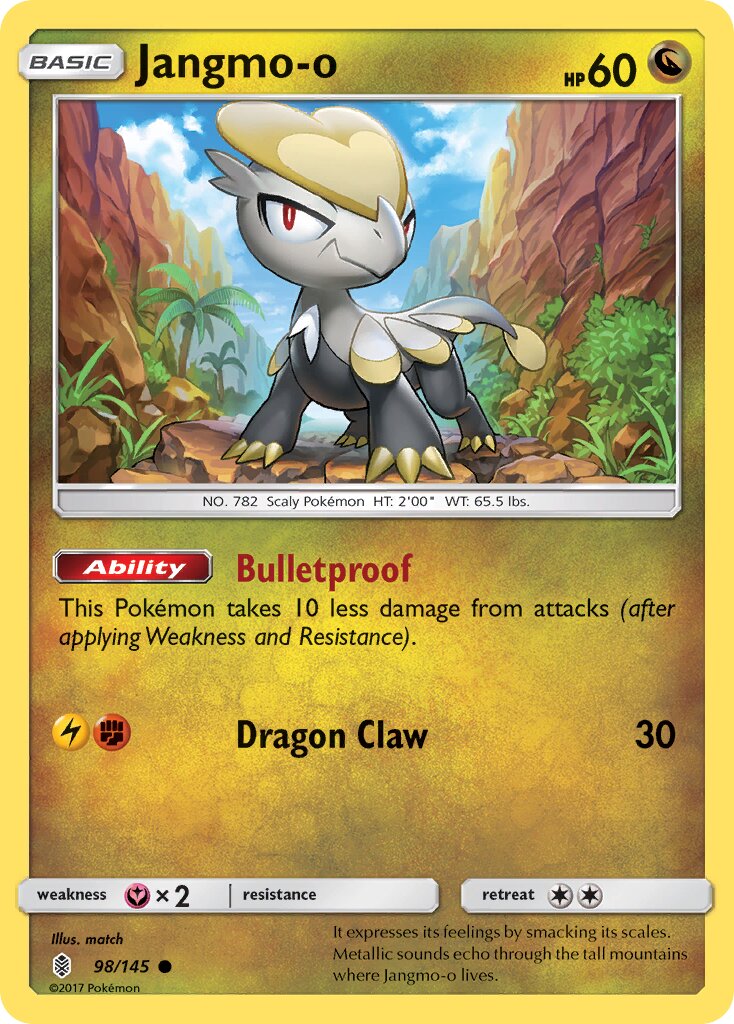 Jangmo-o 098/168 — Guardians Rising (English Pokémon TCG card)