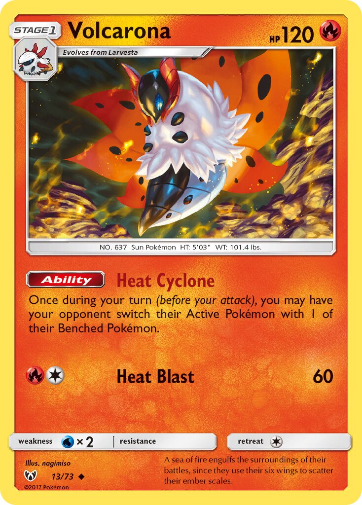 Volcarona 013/78 — Shining Legends (English Pokémon TCG card)