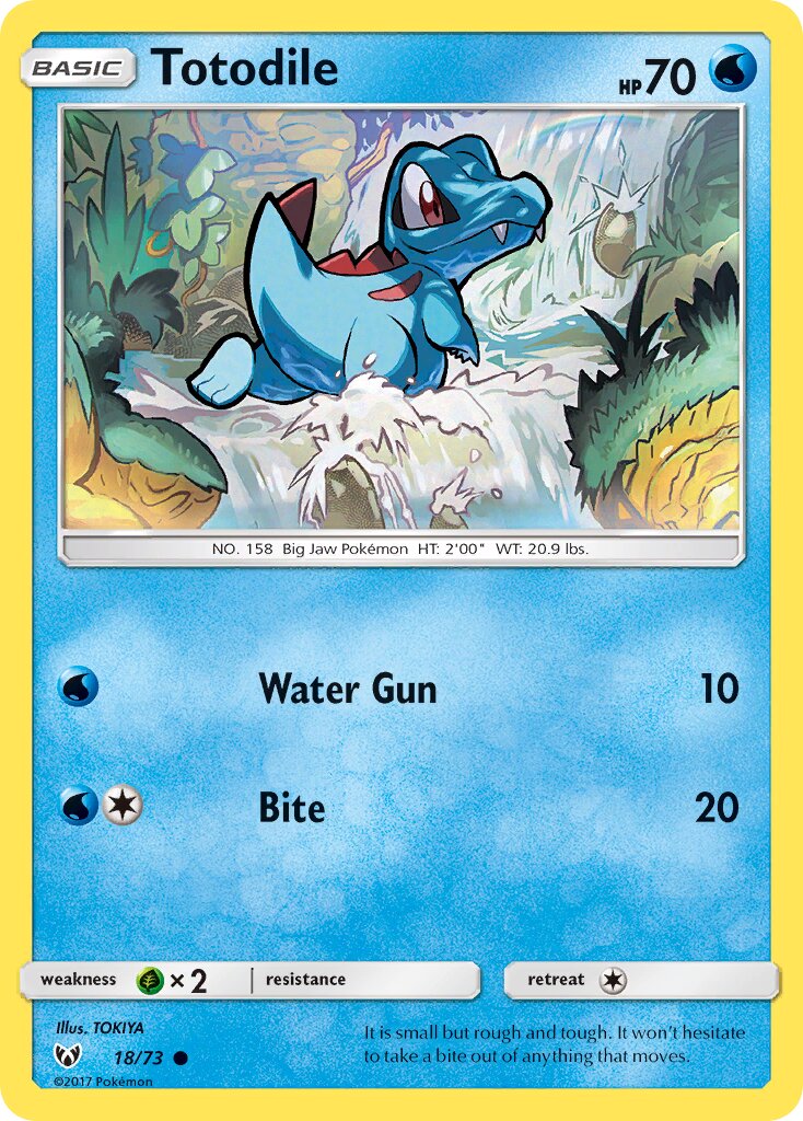 Totodile 018/78 — Shining Legends (English Pokémon TCG card)