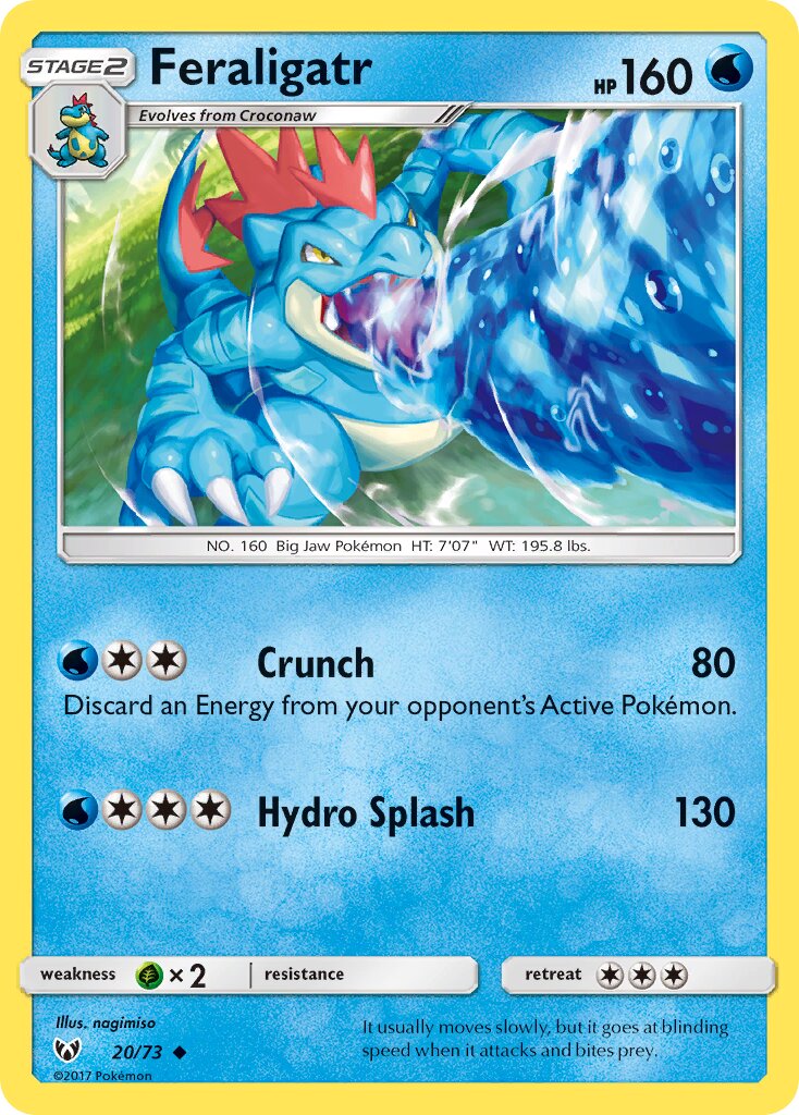 Feraligatr 020/78 — Shining Legends (English Pokémon TCG card)