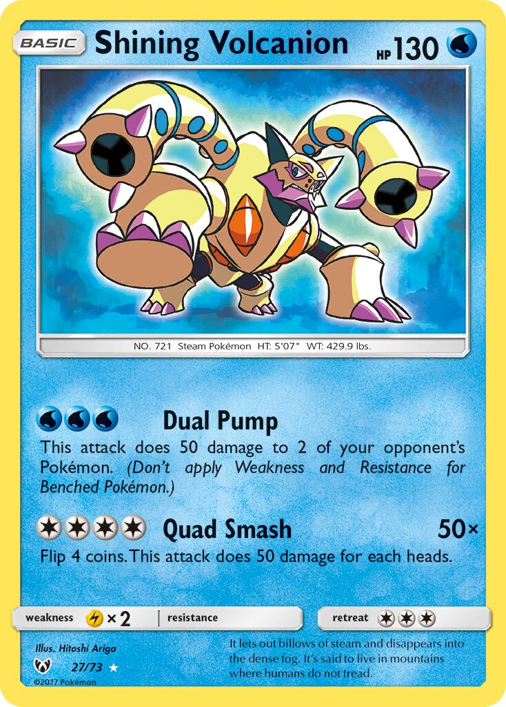 Shining Volcanion 027/78 — Shining Legends (English Pokémon TCG card)