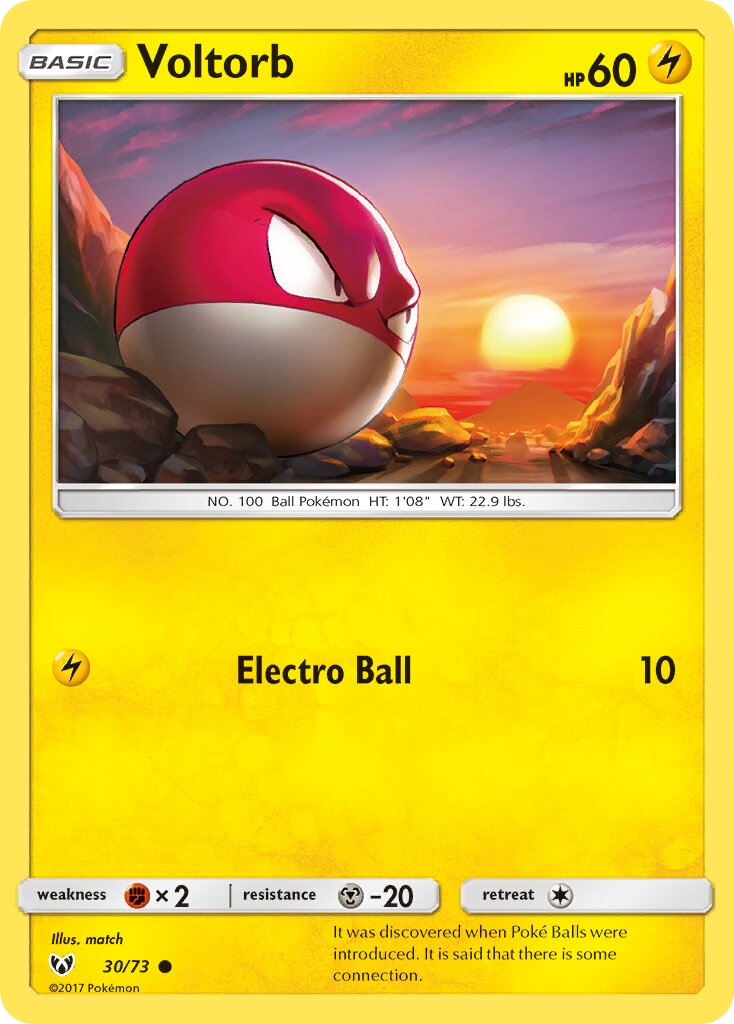 Voltorb 030/78 — Shining Legends (English Pokémon TCG card)