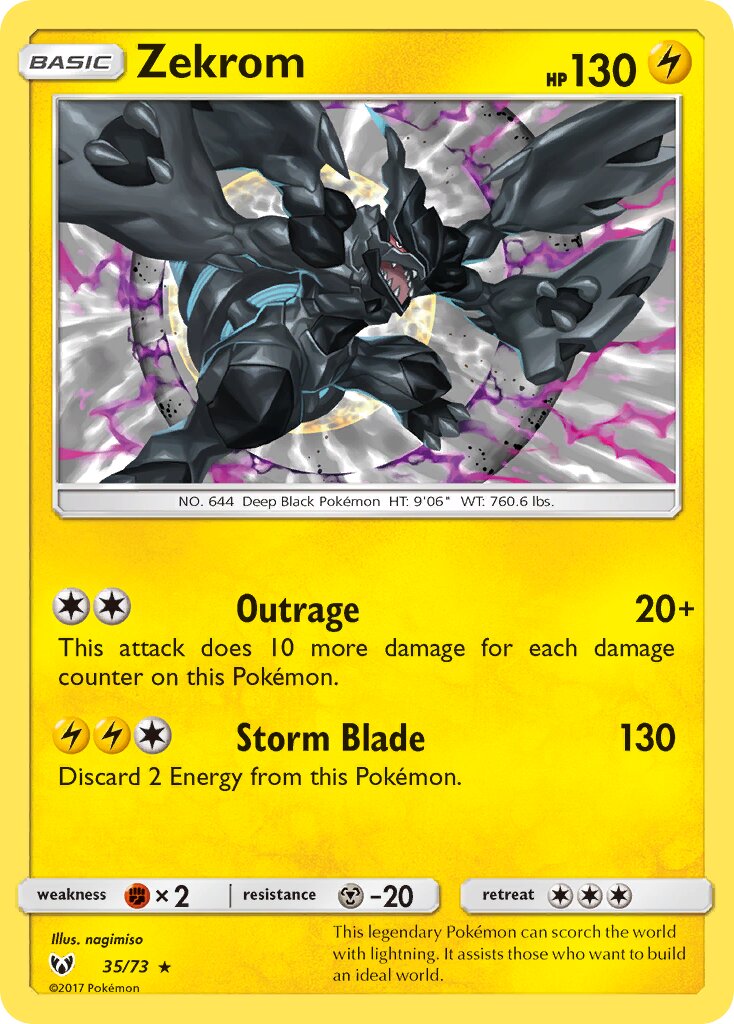 Zekrom 035/78 — Shining Legends (English Pokémon TCG card)