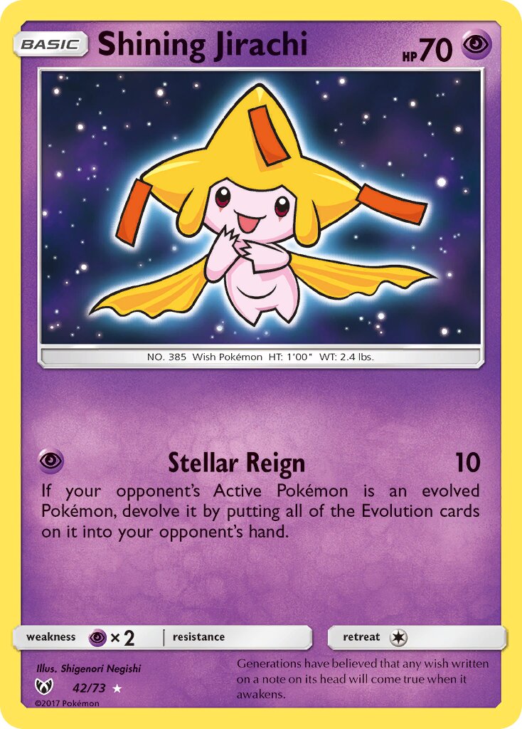 Shining Jirachi 042/78 — Shining Legends (English Pokémon TCG card)