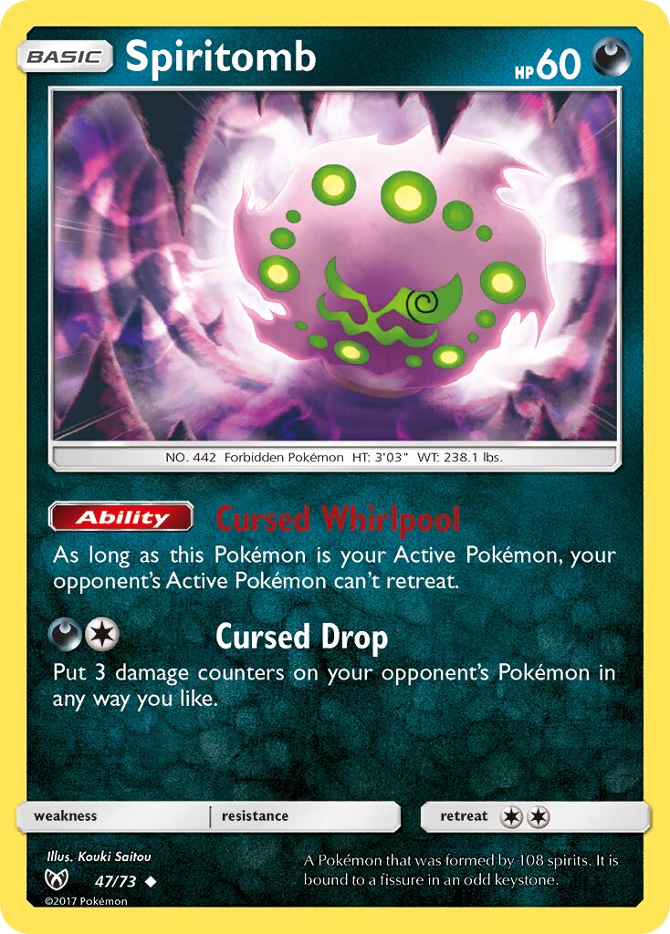 Spiritomb 047/78 — Shining Legends (English Pokémon TCG card)
