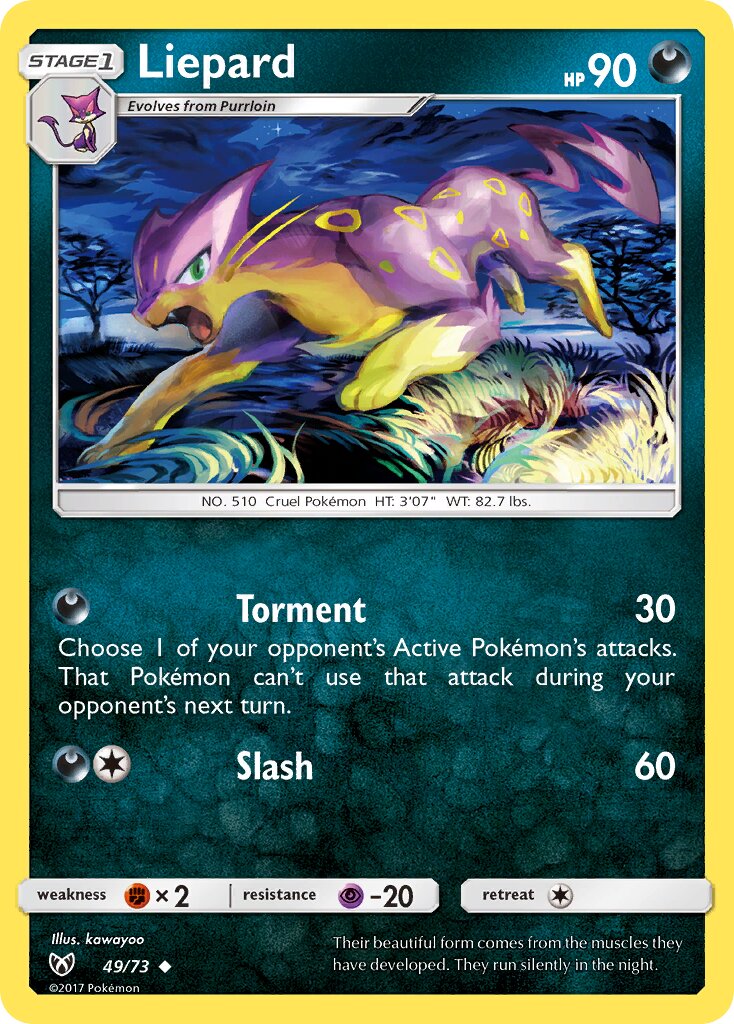 Liepard 049/78 — Shining Legends (English Pokémon TCG card)