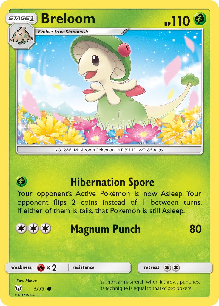 Breloom 005/78 — Shining Legends (English Pokémon TCG card)