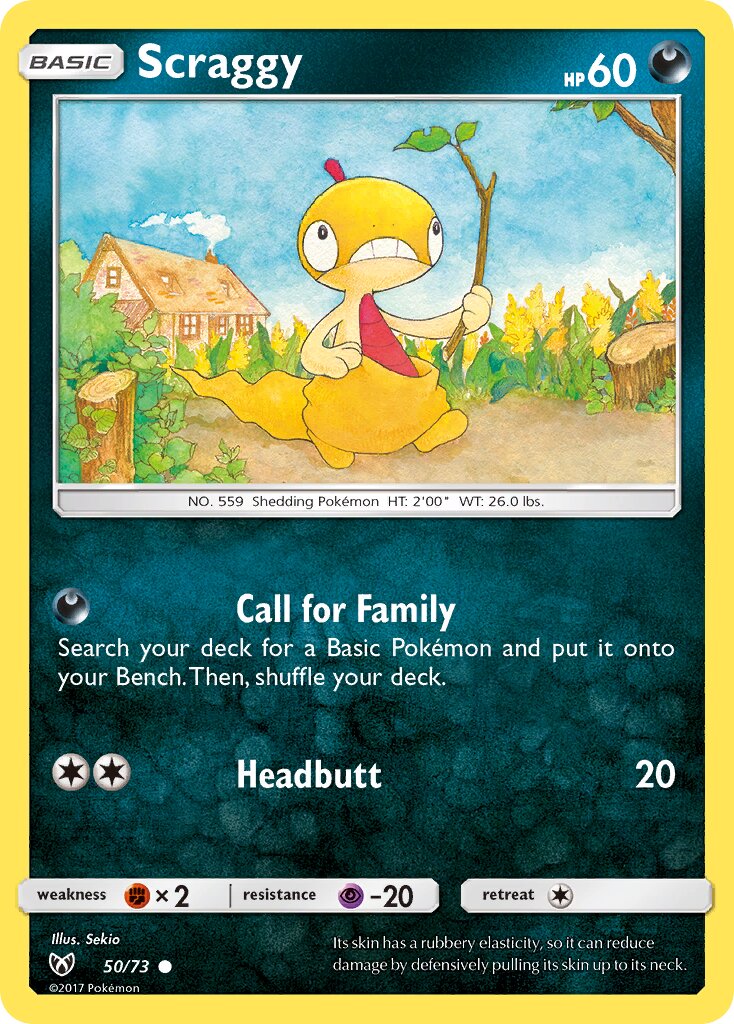 Scraggy 050/78 — Shining Legends (English Pokémon TCG card)