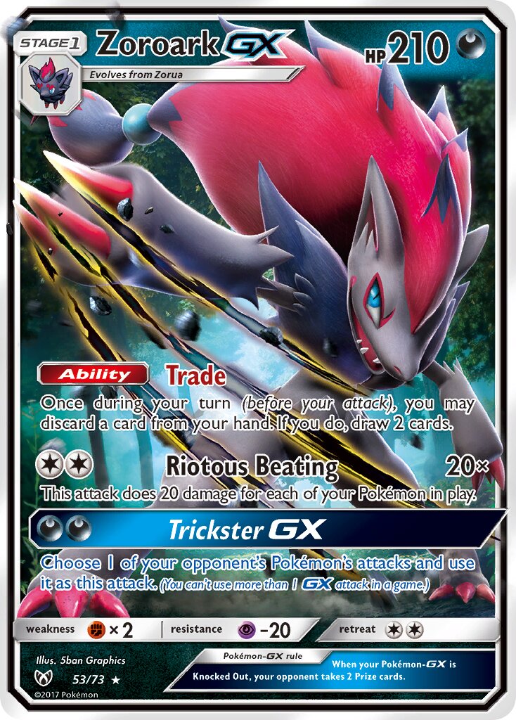 Zoroark-GX 053/78 — Shining Legends (English Pokémon TCG card)