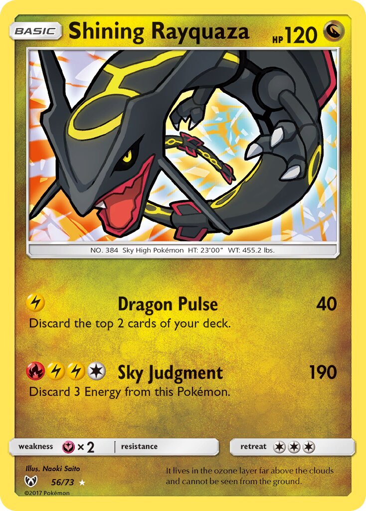 Shining Rayquaza 056/78 — Shining Legends (English Pokémon TCG card)
