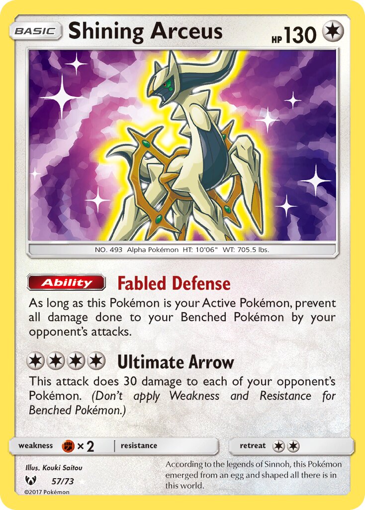 Shining Arceus 057/78 — Shining Legends (English Pokémon TCG card)