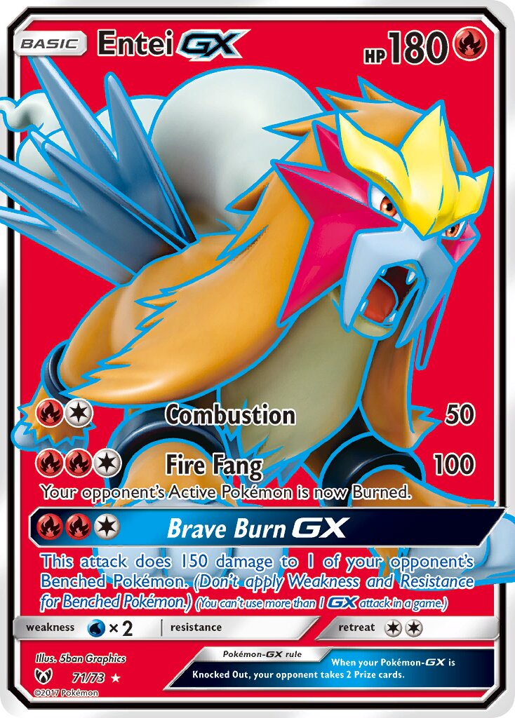 Entei-GX 071/78 — Shining Legends (English Pokémon TCG card)