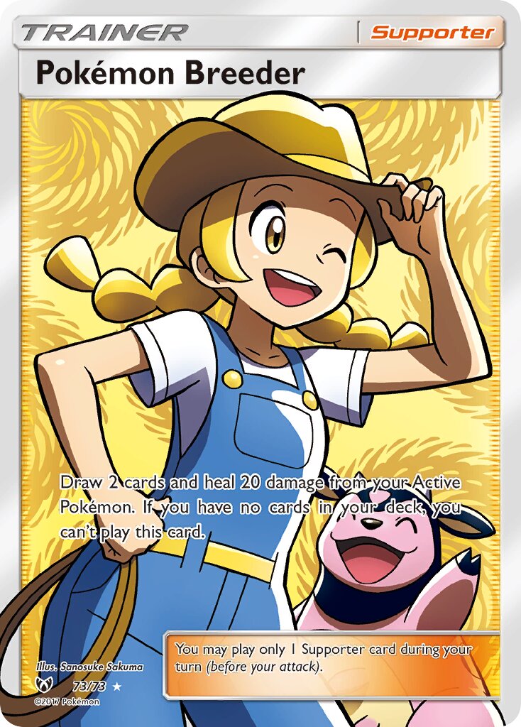 Pokémon Breeder 073/78 — Shining Legends (English Pokémon TCG card)