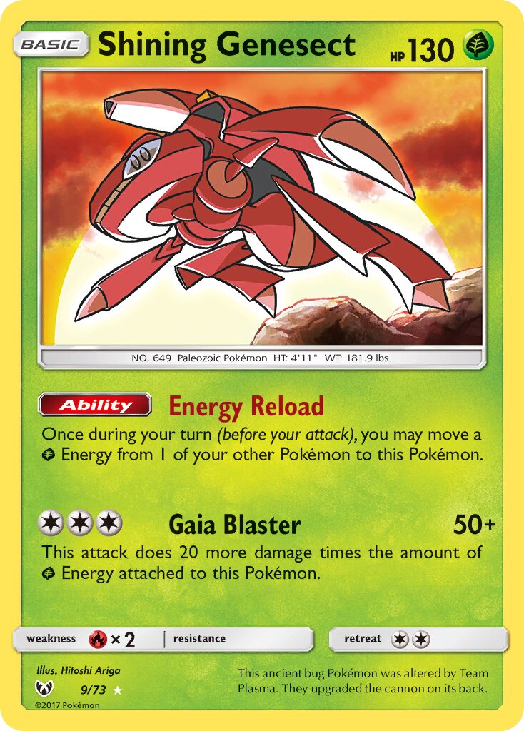 Shining Genesect 009/78 — Shining Legends (English Pokémon TCG card)