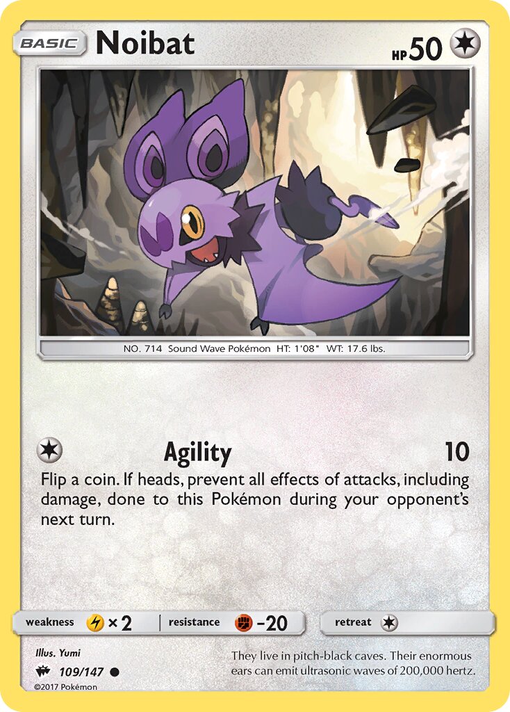 Noibat 109/169 — Burning Shadows (English Pokémon TCG card)